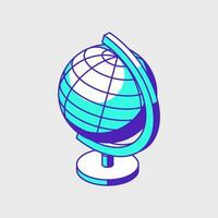 Globe isometric vector illustration