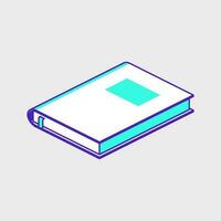 Book isometric vector illustration