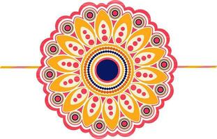 Decorative colorful Rakhi design. vector