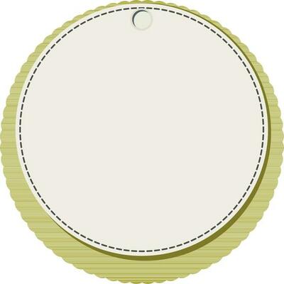 Rounded tag, sticker or label design.