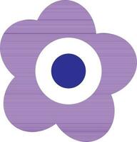 Purple flower design in flat style. vector