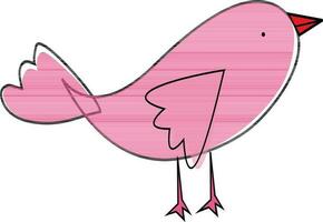 pájaro hecho por rosado línea Arte. vector