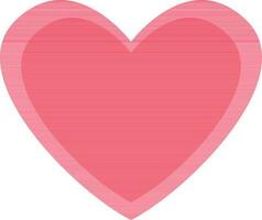 Flat illustration of a pink heart. vector