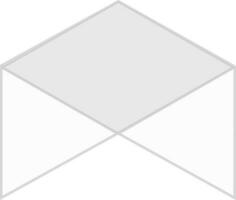 White craft envelope isolated vector. vector