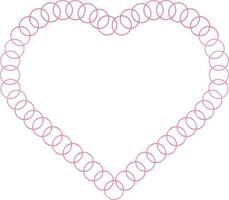 Creative pink heart shape on white background vector