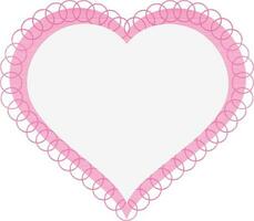 Frame creative of pink heart shape. vector