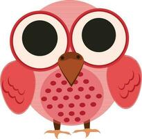 Cute cartoon owl in flat design. vector