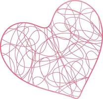 Handdrawn rough marker hearts vector. vector