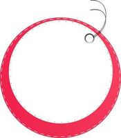 Red round tags on a white background. vector