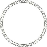 Wedding vector design black and white round frame.