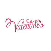 lustroso rosado texto San Valentín día. vector