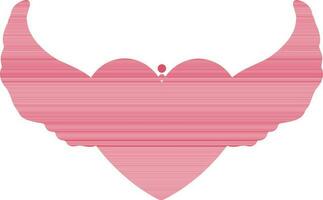 Heart with wings flat style vector. vector