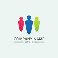 People logo, Team, Succes people work, Group and Community, Group Company and Business logo vector and design Care, Family icon Succes logo