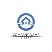 Real estate and home buildings vector logo icons template