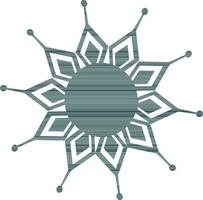 Illustration of a blue snowflake. vector