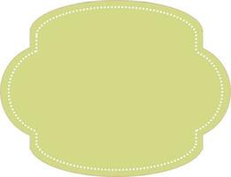 Green sticker or tag on background. vector
