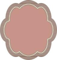 Brown label or sticker with space for your message. vector