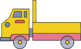 ilustración de un vistoso camión. vector