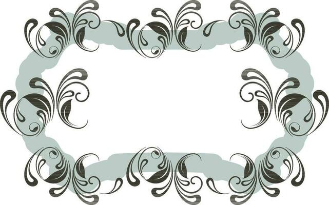 Leaves desorated stylish blank frame.