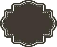 Brown blank sticker or label with space for your text. vector