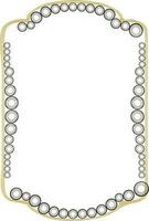 Circle decorated blank frame. vector