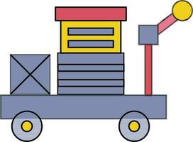 Forklift truck icon or symbol. vector