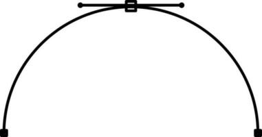 Bezier Curve sign or symbol. vector