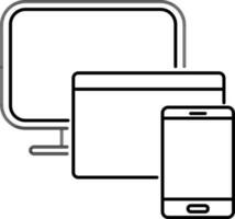 Responsive design symbol with devices. vector