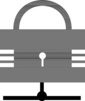 Server protection icon in black color. vector