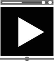 Video player icon in flat style. vector