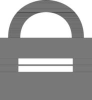 Flat style lock icon in black color. vector