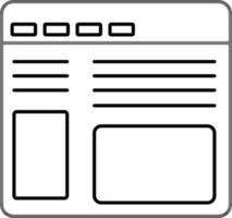 Flat illustration of webpage template layout. vector