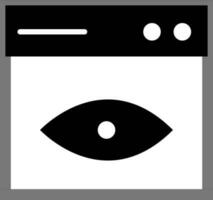 Privacy mode icon in black and white color. vector