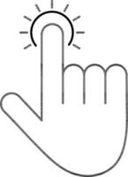 Touch and Click sign or symbol. vector