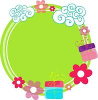 Beautiful green frame design. vector