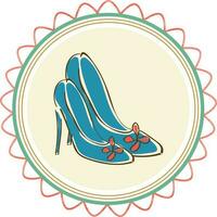 ilustración de mujer zapatos. vector
