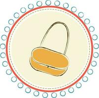 Illustration of a hand bag. vector