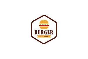 ilustración de icono de vector de logotipo de hamburguesa