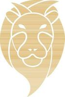 Lion face of leo in zodiac sign in illustration. vector