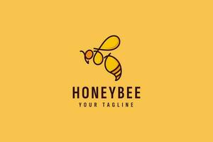 honeybee logo vector icon illustration