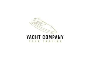 yacht logo vector icon illustration