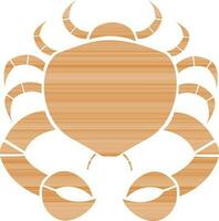 Illuatration of scorpion in cancer of zodiac sign. vector