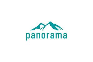 panorama logo vector icono ilustración