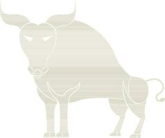 Illustration of bull in taurus in zodiac sign. vector