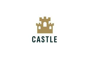 ilustración del icono del vector del logotipo del castillo