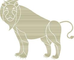Zodiac sign of leo in lion body of isolated. vector
