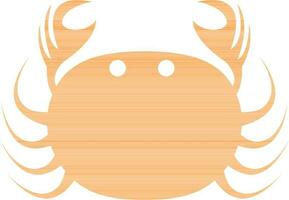 Orange color of scorpion in cancer of zodiac sign. vector