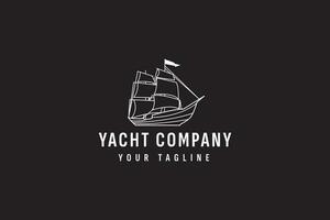 yacht logo vector icon illustration