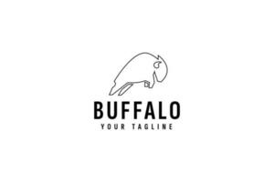 buffalo logo vector icon illustration