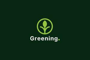 greenery logo vector icon illustration